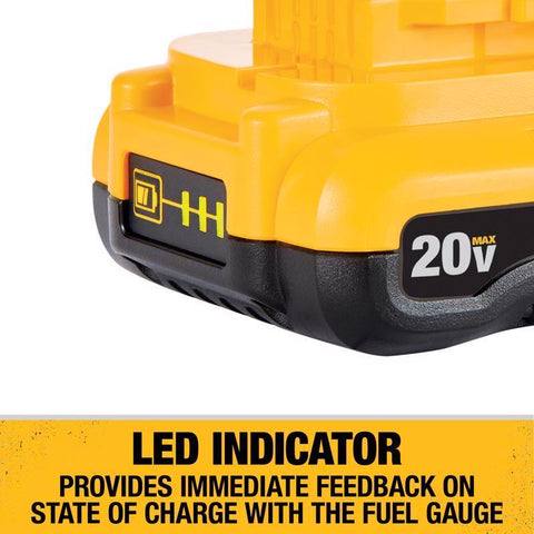 DeWalt 20V MAX DCB230 3 Ah Lithium-Ion Compact Battery 1 pc
