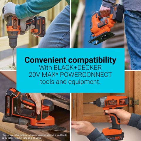 Black+Decker 20V MAX LBXR20 1.5 Ah Lithium-Ion Battery 1 pc