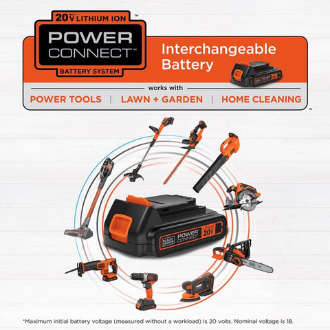 Black+Decker 20V MAX LBXR20 1.5 Ah Lithium-Ion Battery 1 pc