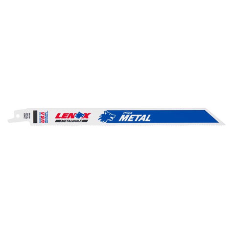 Lenox Metalwolf 9 in. Bi-Metal Wave Edge Reciprocating Saw Blade 14 TPI 2 pk