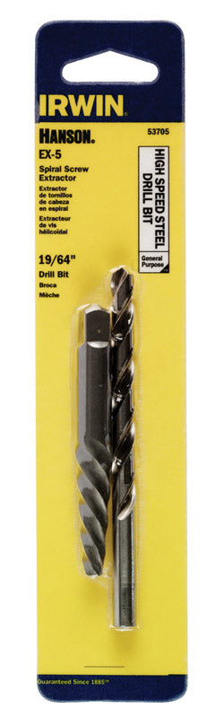 Irwin Hanson High Speed Steel 19/64 in. Dia. Drill Bit Set