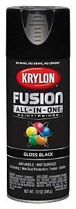 Krylon K02702007 Spray Paint, 12 oz Can, 25 sq-ft Coverage Area, Acrylic Base, Gloss, Black