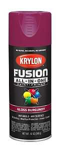 Krylon K02704007 Spray Paint, 12 oz Can, 25 sq-ft Coverage Area, Acrylic Base, Gloss, Burgundy