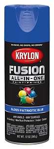 Krylon K02716007 Spray Paint, 12 oz Can, 25 sq-ft Coverage Area, Solvent Base, Gloss, Patriotic Blue, Exterior, Interior