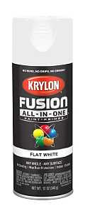 Krylon K02730007 Spray Paint, 12 oz Can, 25 sq-ft Coverage Area, Acrylic Base, Flat, White