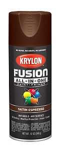 Krylon K02738007 Spray Paint, Satin, Espresso, 12 oz, Can