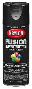 Krylon K02790007 Spray Paint, Metallic, Black Stainless, 12 oz, Can
