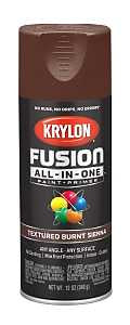 Krylon K02777007 Spray Paint, Textured, Burnt Sienna, 12 oz, Can