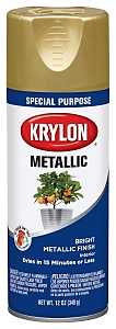 Krylon K01701A77 Metallic Spray Paint, Metallic, Bright Gold, 11 oz, Can