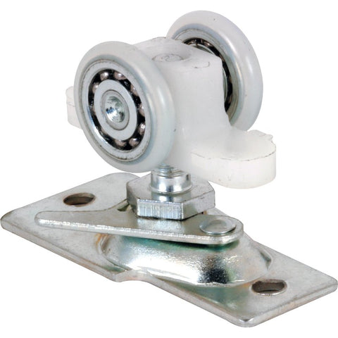 Prime-Line N 7065 Roller Assembly, 13/16 in Dia Roller, Steel, 2-Roller, 100 lb, Top Mounting
