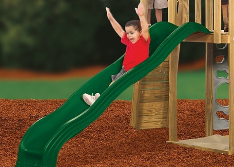 Playstar PS 8824 Scoop Wave Slide, Polyethylene, Green, For: 48 in Play Deck