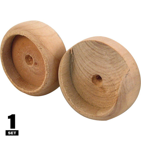 Prime-Line N 6794 Closet Pole Socket, Wood