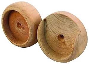 Prime-Line N 6794 Closet Pole Socket, Wood, Unfinished