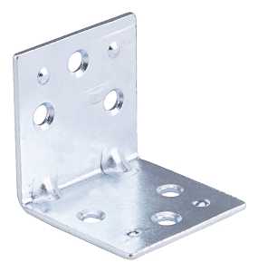 ProSource BH-6013L Corner Brace, 1-1/2 in L, 1-1/2 in W, 1-1/2 in H, Steel, Zinc-Plated, 2 mm Thick Material, Pack of 20
