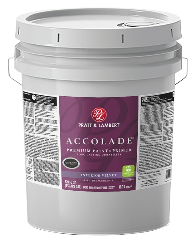 Pratt & Lambert Accolade 0000Z4080-20 Interior Paint, Velvet Sheen, Br ...