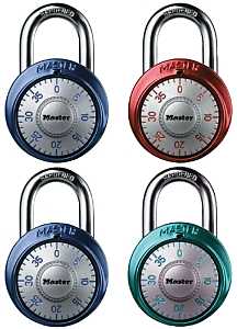 Master Lock 1561DAST Dial Padlock, 9/32 in Dia Shackle, 3/4 in H Shackle, Steel Shackle, Metal Body, Anodized