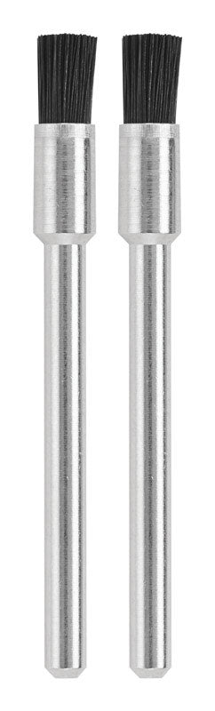 Dremel 405-02 Brush, 1/8 in Dia, 1/8 in Arbor/Shank, Straight Bristle, Nylon Bristle