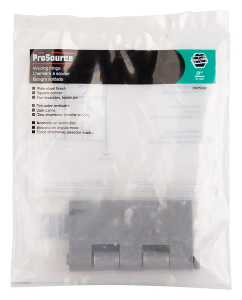 ProSource LR-022-PS Door Hinge, 2 in W Door Leaf, 2 in H Door Leaf, 2.2 mm Thick Door Leaf, Steel, Plain Steel, 75 lb