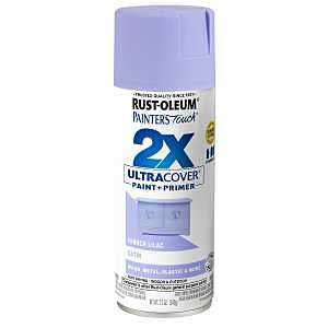 Rust-Oleum Painter's Touch 2X Ultra Cover 334068 Spray Paint, Satin, French Lilac, 12 oz, Aerosol Can