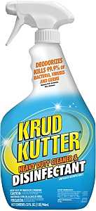 Krud Kutter DH326 Cleaner and Disinfectant, 32 oz, Clear, Liquid