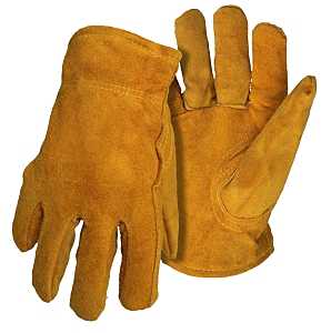 Boss 41762X Gloves, Men's, 2XL, Keystone Thumb, Open, Shirred Elastic Back Cuff, Leather