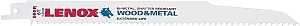 Lenox 20587S956R Reciprocating Saw Blade, 3/4 in W, 9 in L, 6 TPI, Bi-Metal Cutting Edge