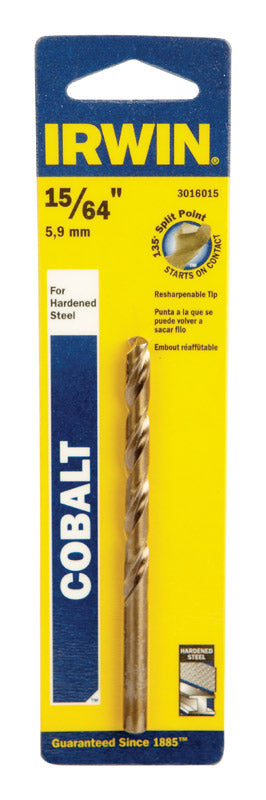 Irwin 15/64 in. Dia. x 3-7/8 in. L High Speed Steel Drill Bit 1 pc.