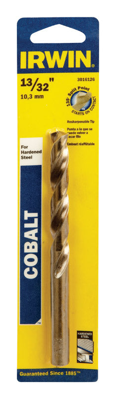 Irwin 13/32 in. Dia. x 5-1/4 in. L Cobalt Steel Drill Bit 1 pc.
