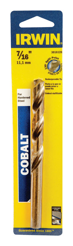 Irwin 7/16 in. Dia. x 5-1/2 in. L High Speed Steel Drill Bit 1 pc.