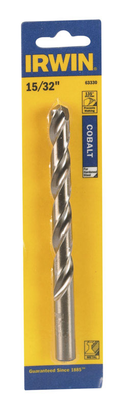 Irwin 15/32 in. Dia. x 5-3/4 in. L High Speed Steel Drill Bit 1 pc.