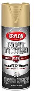 Krylon Rust Tough K09273008 Enamel Spray Paint, Metallic, Gold, 12 oz, Can, Pack of 6