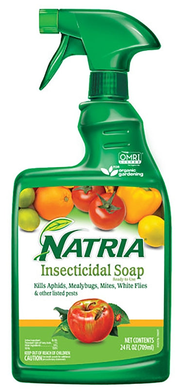 Natria 706230A Insecticidal Soap, Liquid, Spray Application, 24 oz Can