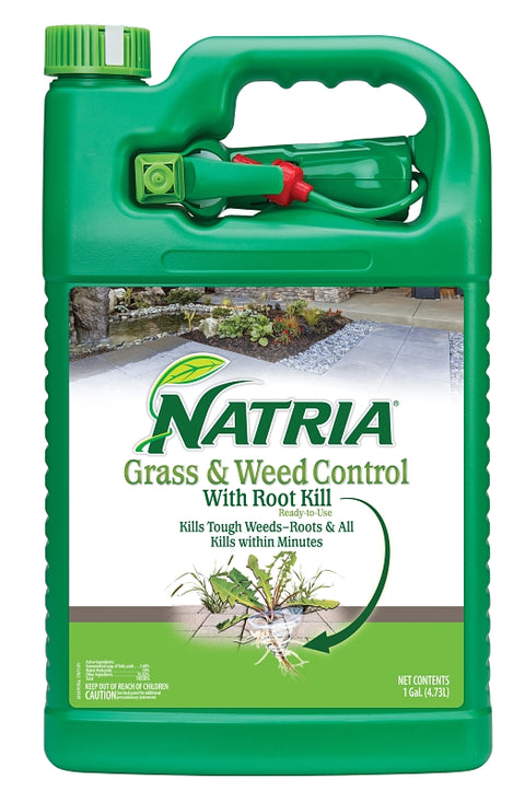 Natria 706189A Grass and Weed Control, Liquid, 1 gal Bottle