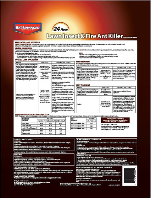 BioAdvanced 700900H Lawn Insect and Fire Ant Killer, Granular, Outdoor, 10 lb