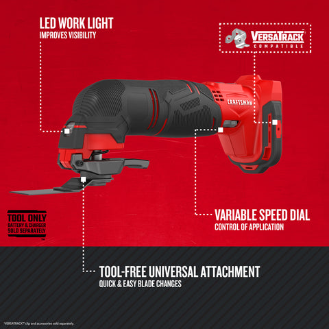 Craftsman V20 Cordless Oscillating Multi-Tool Tool Only
