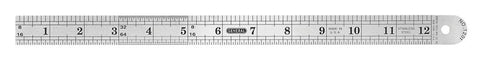 General Tools Precision Rule 1-3/4 in. W x 12 in. L Stainless Steel