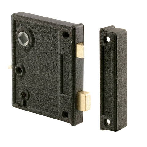 Prime-Line E 2437 Mortise Lockset, Steel, Brass, 2-1/2 in Backset
