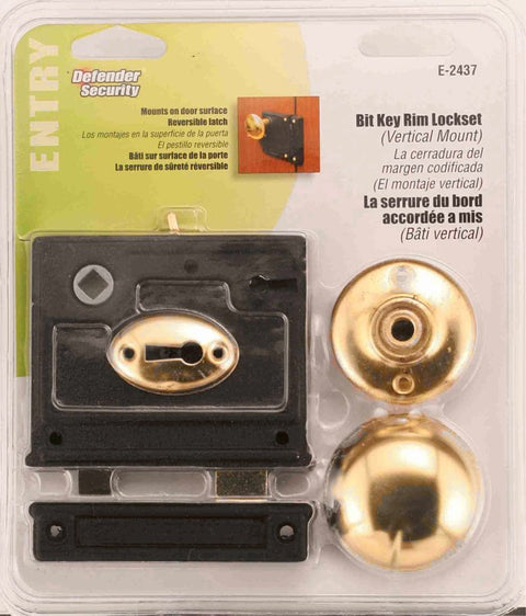 Prime-Line E 2437 Mortise Lockset, Steel, Brass, 2-1/2 in Backset