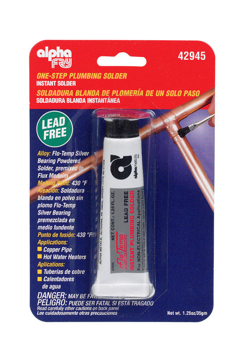 Alpha Fry 1.3 oz. Plumbing Solder Silver Bearing Alloy Lead Free