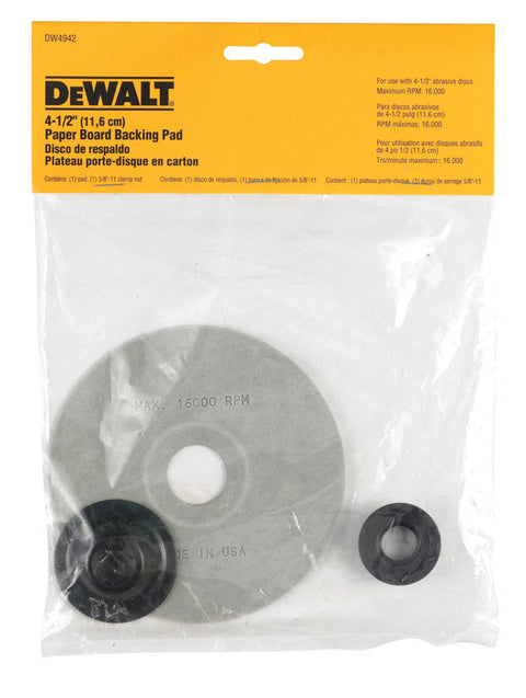 DeWalt Backing Pad 4-1/2 in.