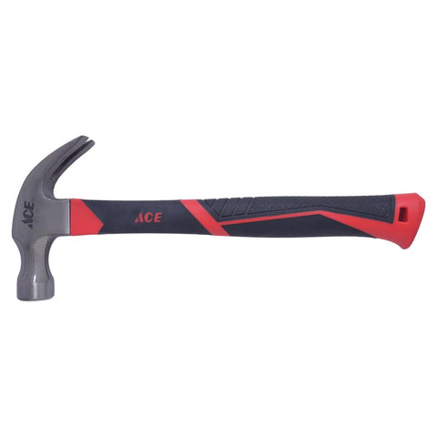 Ace 20 oz Smooth Face Claw Hammer Fiberglass Handle