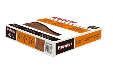 ProSource CL1992 Vinyl Floor Tile, 12 in L Tile, 12 in W Tile, Square Edge, Marble Rustic