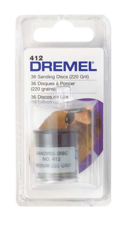 Dremel 3/4 in. Dia. Sanding Disc 220 Grit Medium 36 pk