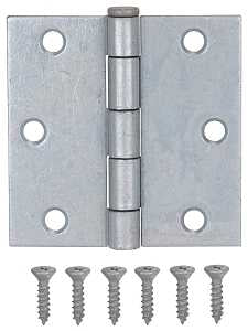 ProSource LR-044-PS Utility Hinge, Steel, Galvanized, Removable Pin, 180 deg Range of Motion, Full Mortise Mounting