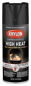 Krylon K01618777 Spray Spray Paint, Satin, Black, 12 oz, Aerosol Can