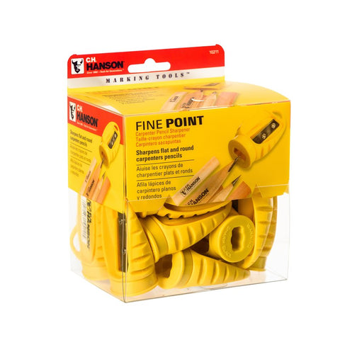 CH Hanson 10211 Pencil Sharpener, Yellow Housing, Pack of 20