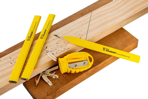 CH Hanson 10214 Carpenter Pencil, Yellow, 8.63 in L, Pack of 9