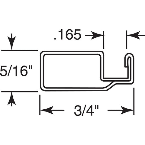 Make-2-Fit PL-14077 Screen Frame, For: PL14284 Gray Nylon Corners, PL14294 Metal Miter Corners, 3/4 in W, 94 in L, Pack of 20