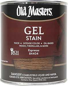 Old Masters 84404 Gel Stain, Espresso, Liquid, 1 qt