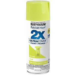 Rust-Oleum Painter's Touch 2X Ultra Cover 334036 Spray Paint, Gloss, Key Lime, 12 oz, Aerosol Can